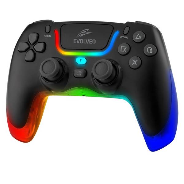Gamepad Evolveo Ptero2, PC, PS3/4/5, iOS, Android, Switch čierny

