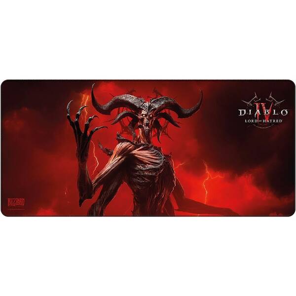 Podložka pod klávesnicu a myš FSH Diablo IV: Lord of Hatred - Mephisto Mousepad, XL červená

