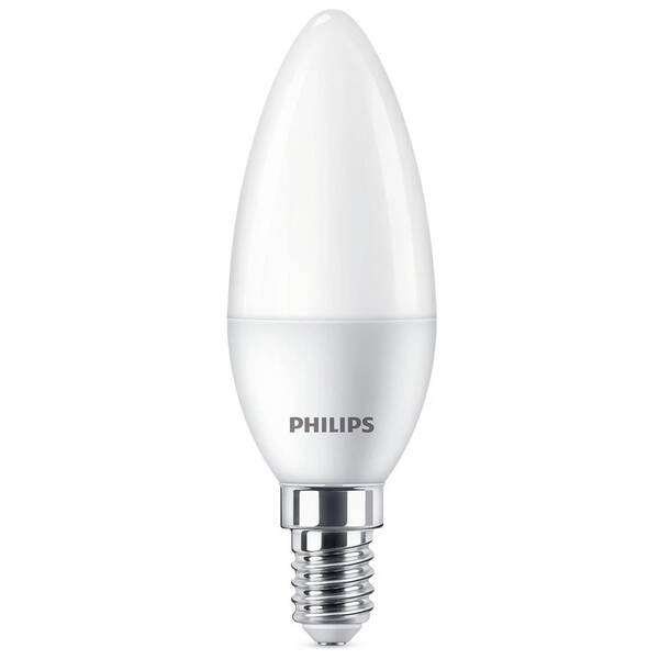 LED žiarovka Philips sviečka, 5W, E14, studená biela 

