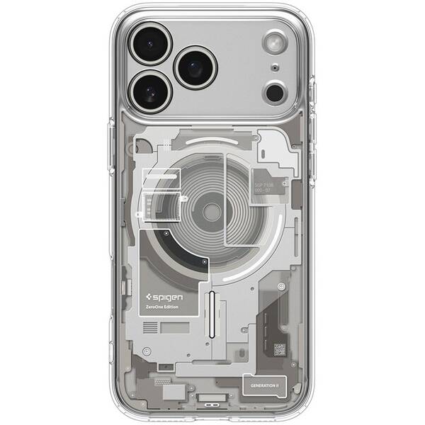 Kryt na mobil Spigen Ultra Hybrid MagSafe Neo One na Apple iPhone 17 Pro sivý/priehľadný

