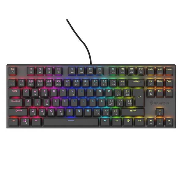 Klávesnica Genesis THOR 303 TKL RGB, Outemu Peach, CZ-SK layout čierna

