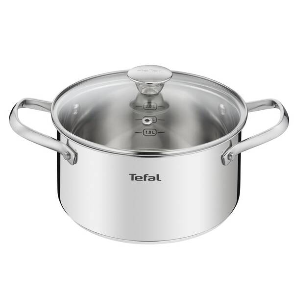Hrniec s pokrievkou Tefal B9214474, 20 cm nerez

