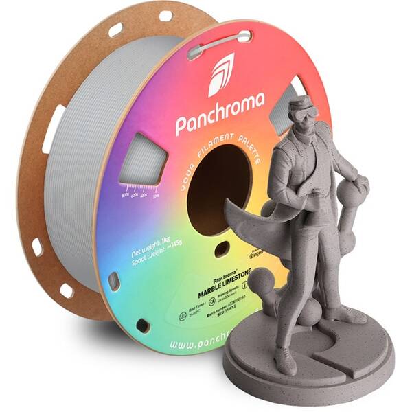 Tlačová struna (filament) Polymaker Panchroma PLA Marble sivý

