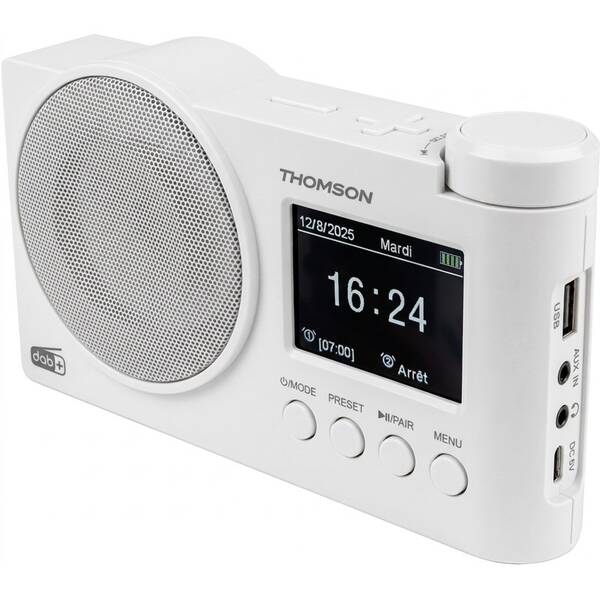 Rádioprijímač s DAB+ Thomson RT400DABBTWH biely

