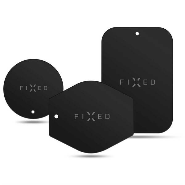 Súprava magnetických plieškov FIXED Icon Plates, 3ks čierny

