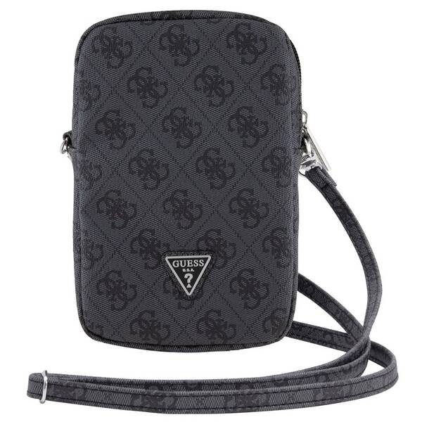 Taštička cez rameno Guess PU 4G Triangle Logo čierne

