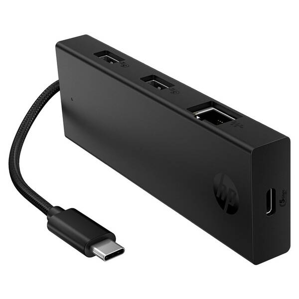 USB Hub HP Portable USB-C čierny

