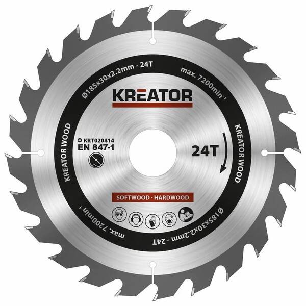 Pílový kotúč Kreator KRT020414 185mm 24T 


