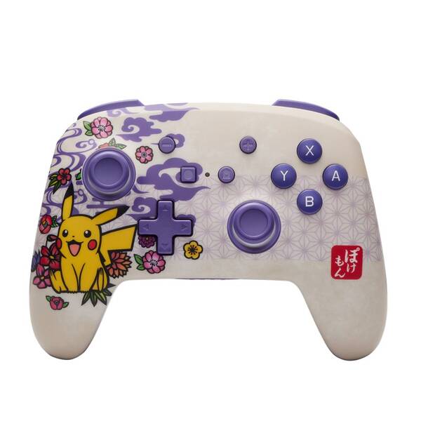Gamepad PowerA Enhanced Wireless Controller na Nintendo Switch - Pokémon Pikachu Blossom biely/fialový

