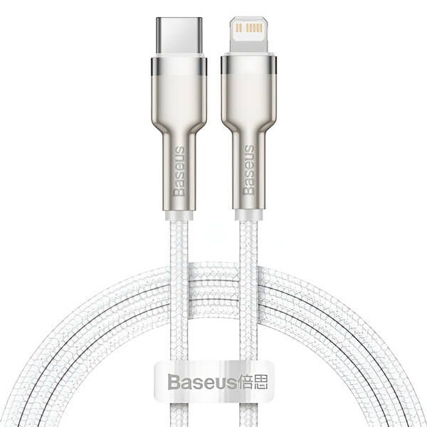 Kábel Baseus Cafule USB-C/Lightning PD 20W, 2m biely

