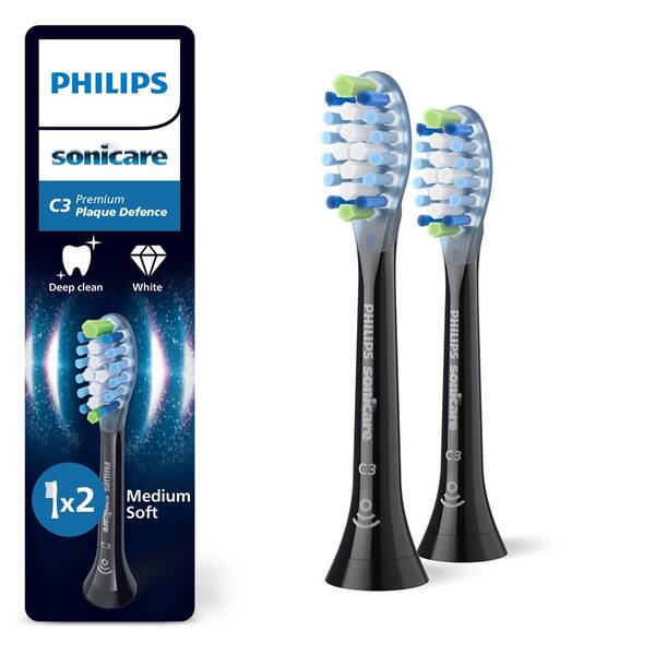 Náhradné hlavice Philips HX9042/88 (2 ks) čierna

