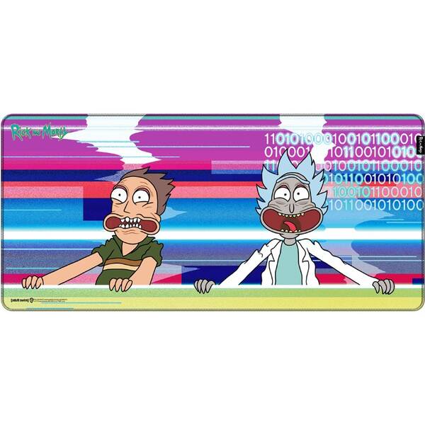 Podložka pod klávesnicu a myš FSH Rick and Morty Glitched, XL fialová

