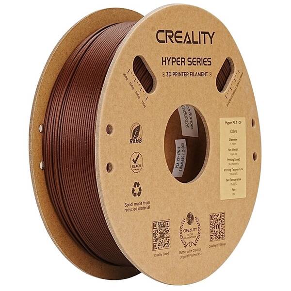 Tlačová struna (filament) Creality Hyper PLA-CF 1kg hnedý

