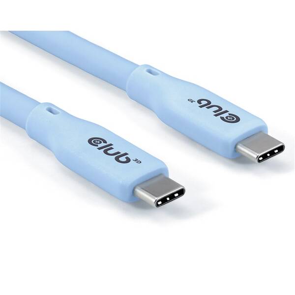 Kábel Club3D USB-C 4.0, 20Gbps, 4K60Hz, PD 240W, 2m modrý

