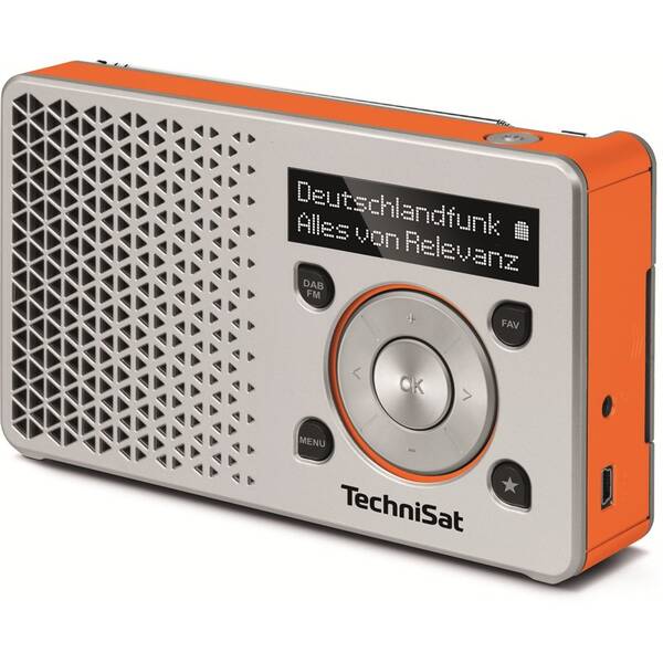Rádioprijímač s DAB+ Technisat DIGITRADIO 1 strieborný/oranžový

