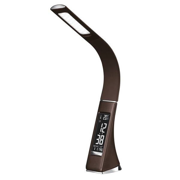 Stolná lampa WG U2, kožená hnedá

