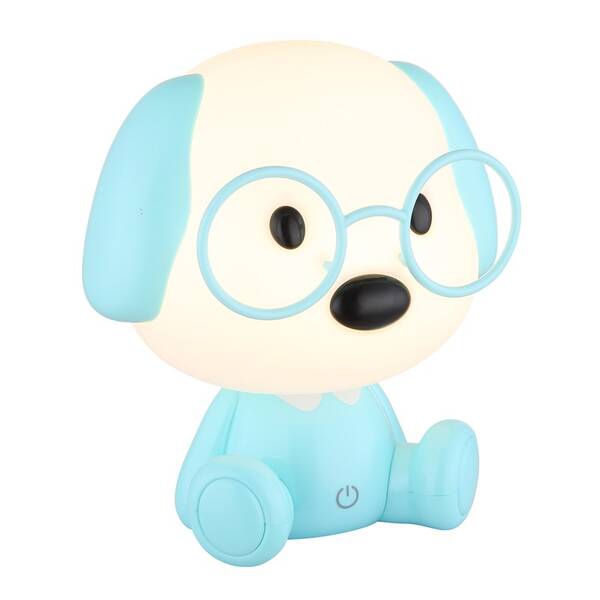 Stolná lampička GLOBO PUPPY 21761B biela/modrá

