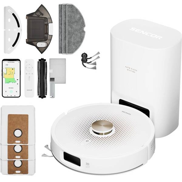 Robotický vysávač Sencor SRV 9485WH Cut&Clean biely

