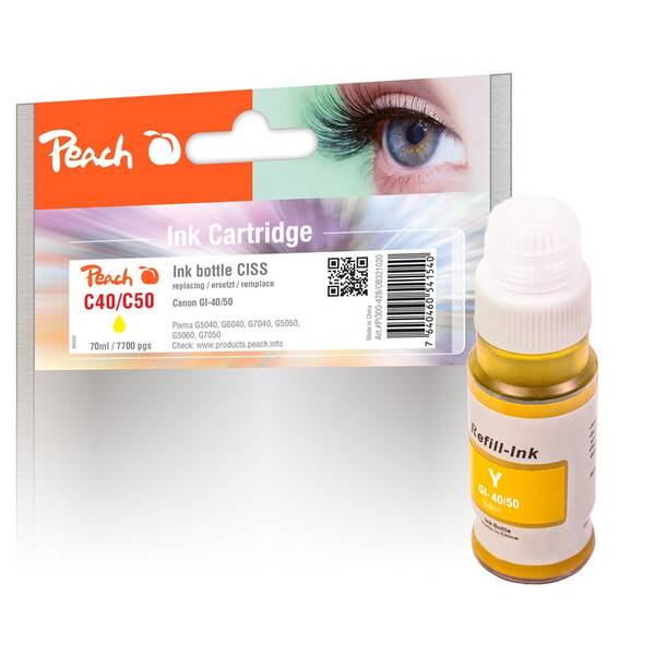 Cartridge Peach Canon GI-40/50, 7700 strán žltá

