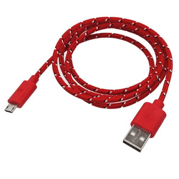 Kábel Mobilnet USB/microUSB 0,9m červený

