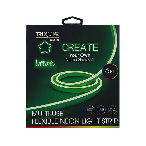 LED pásik Trixline TR-31N Flexibilní NEONOVÝ, 1,8m na USB zelený

