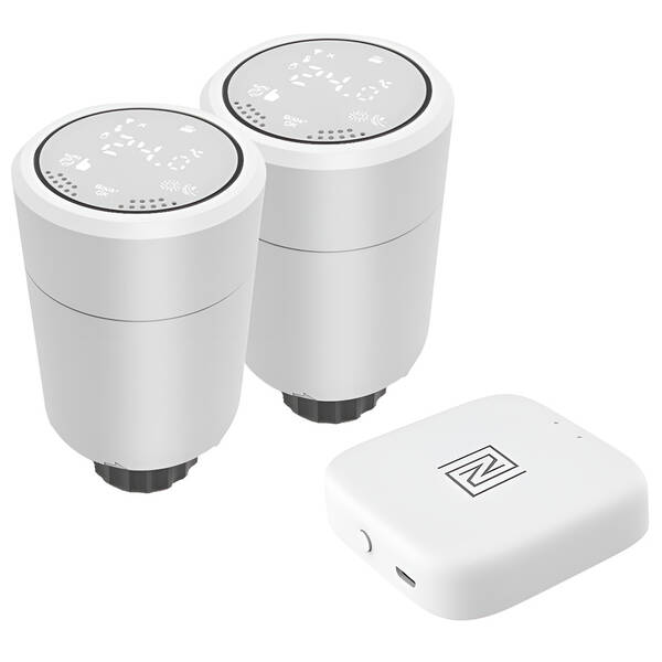 Bezdrôtová termohlavica IMMAX NEO SMART 2x hlavice Zigbee + SMART NEO BRIDGE PRO v2, TUYA 

