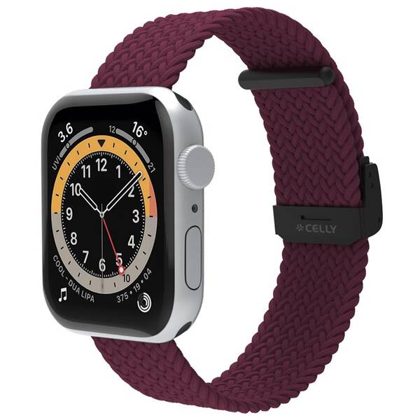 Remienok Celly opletený na Apple Watch 42/44/45 mm červený

