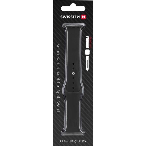 Remienok Swissten APPLE W S 38-40 BK 


