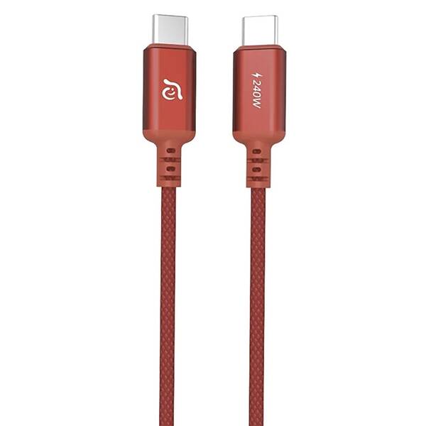 Kábel ADAM Elements CASA P200 USB-C/USB-C 240W, 2 m červený

