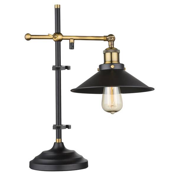 Stolná lampička GLOBO Lenius, 1xE27, 60W čierna/zlatá

