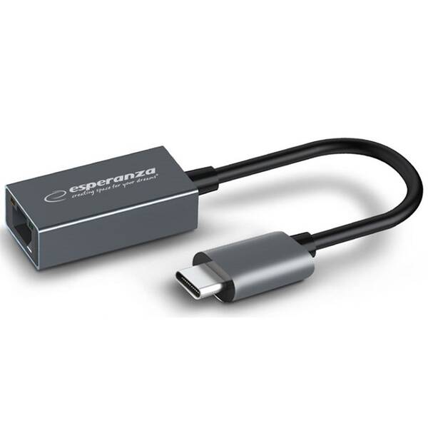 Sieťová karta Esperanza ENA102, RJ45/USB-C 

