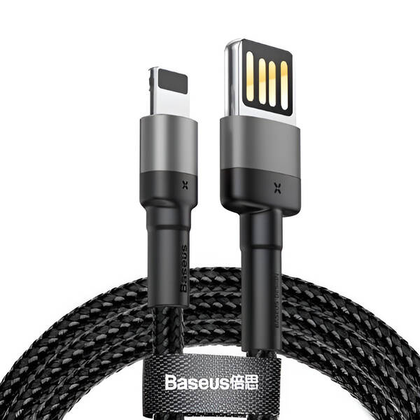 Kábel Baseus Cafule USB/Lightning, 1m čierny/sivý

