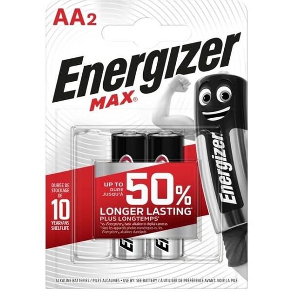 Batéria alkalická Energizer LR6 MAX+ AA (2 ks) 

