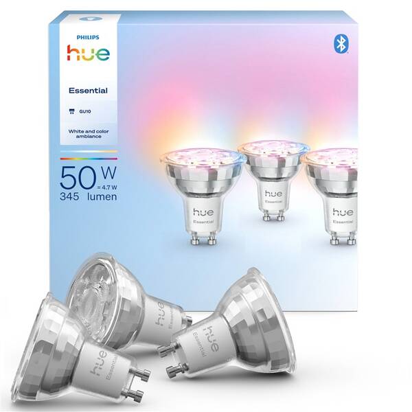 Inteligentná žiarovka Philips Essential Bluetooth, 4,7 W, GU10, White and Color Ambiance (3 ks) 

