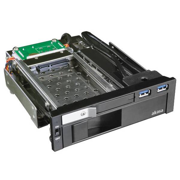 Rámček AKASA Lokstor M51 2.5" & 3.5" SATA HDD Dock in 5.25" PC Bay, USB 3.0 pass through čierny

