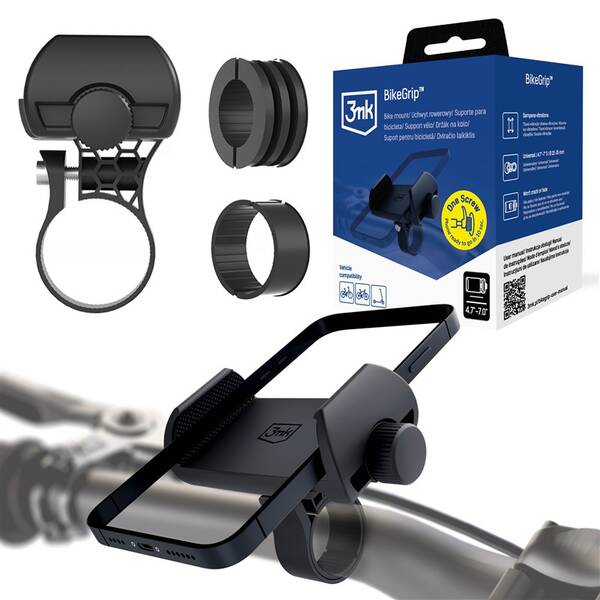 Držiak na mobil 3mk BikeGrip, na kolo čierny

