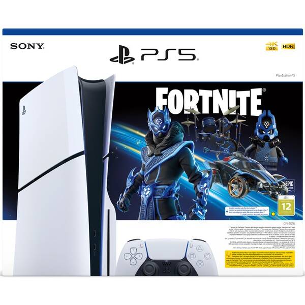 Herná konzola Sony PlayStation 5 (typ modelu - slim) Fortnite Bundle biela

