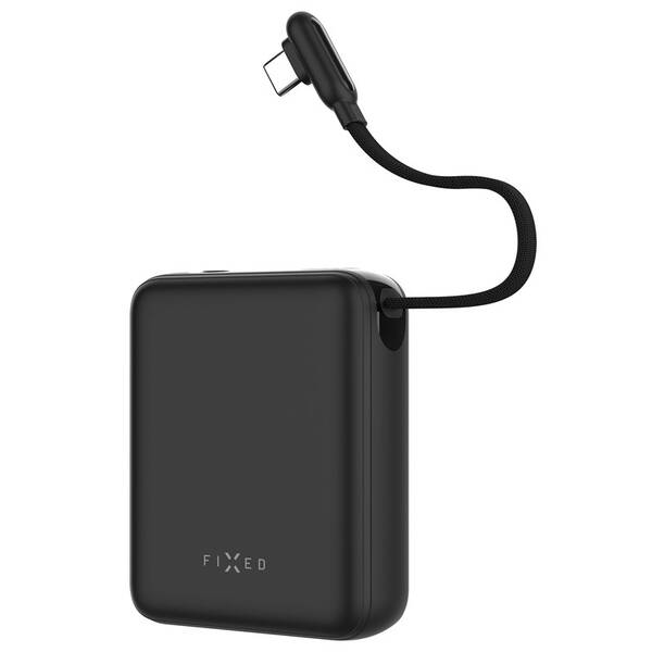 Powerbank FIXED Zen 10 Loop s LCD displejom a výstupem 30W, 10 000 mAh čierna

