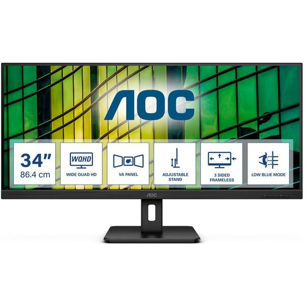 Monitor AOC U34E2M čierny

