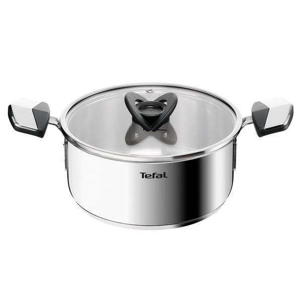 Kastról s pokrievkou Tefal E3284444, 20 cm nerez

