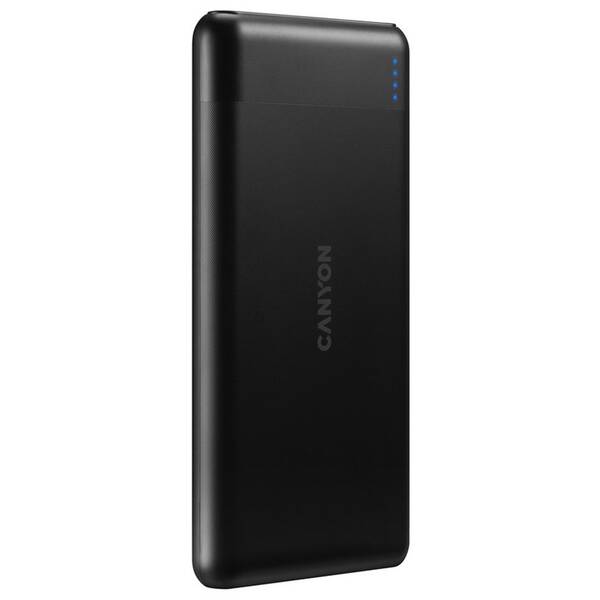 Powerbank Canyon PB-10007B, 10000 mAh, QC 3.0, USB-C PD 18W čierna

