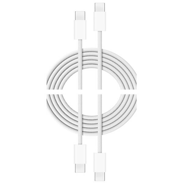 Kábel Cubenest USB-C/USB-C, 60W, 1m, 2 ks biely

