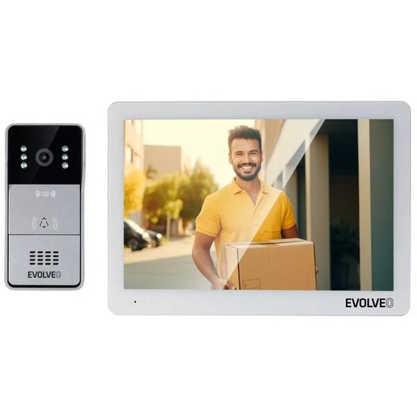 Dverný videotelefón Evolveo DoorPhone 10-2W biely

