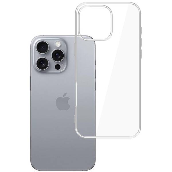 Kryt na mobil 3mk Clear Case na Apple iPhone 16 Pro Max priehľadný

