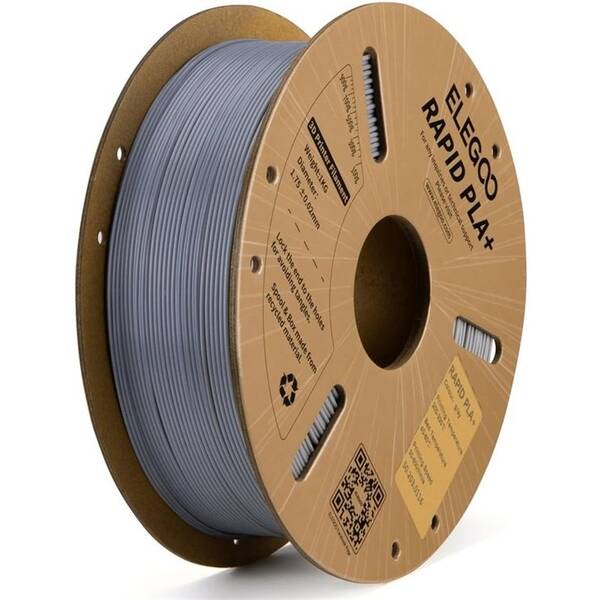 Tlačová struna (filament) Elegoo Rapid PLA+ 1,75mm sivý

