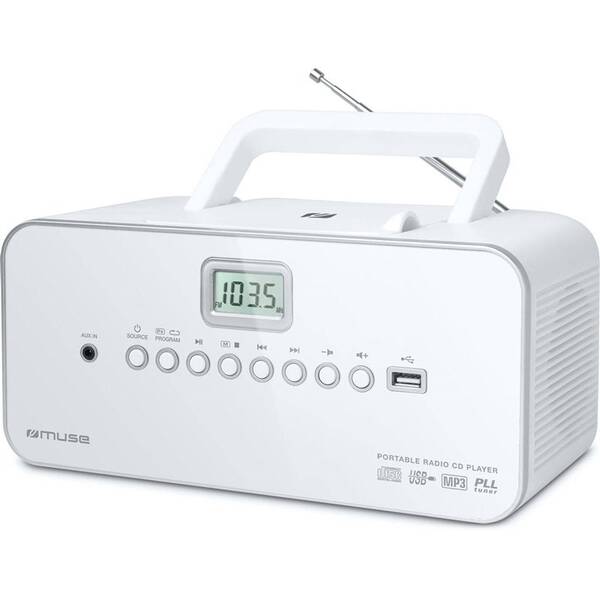 Rádioprijímač s CD MUSE M-28 RDW biely

