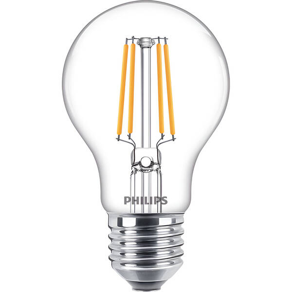 LED žiarovka Philips klasik, 4,3W, E27, teplá biela 

