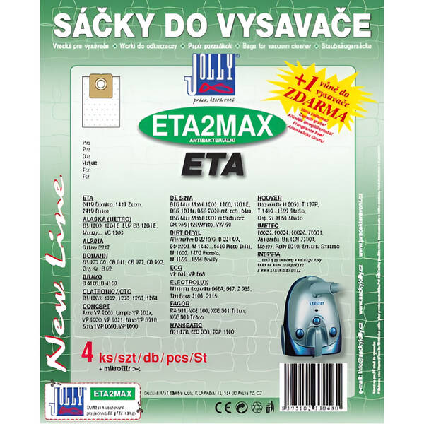 Vrecká pre vysávače Jolly MAX ETA 2 (4 ks) 

