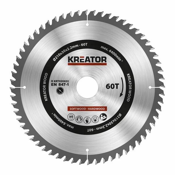 Pílový kotúč Kreator KRT020422 210mm 60T 

