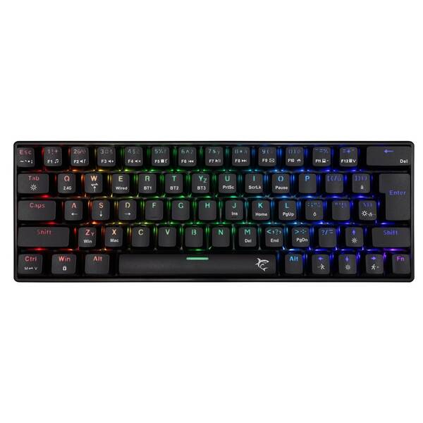 Klávesnica White Shark KAIKEN, CZ/SK layout, Red Switch čierna

